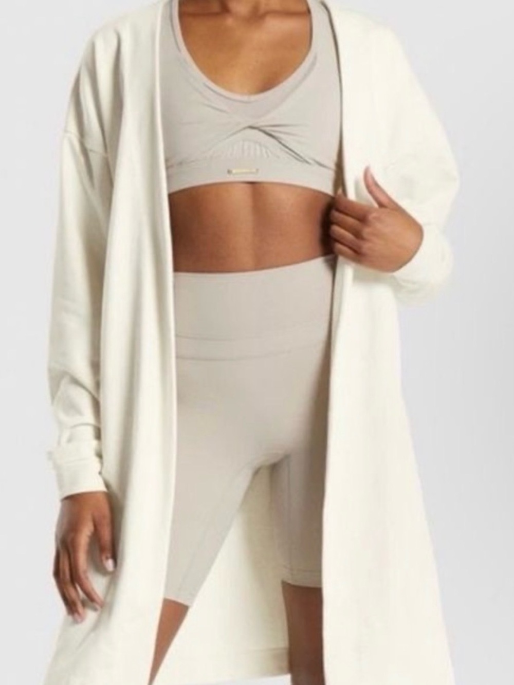 Gymshark x Whitney Simmons cream cardigan